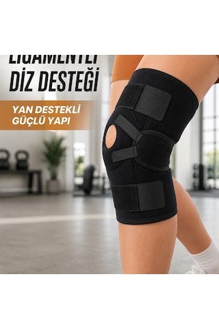 Ligamentli Sporcu Dizliği Patella Destekli Ayarlanabilir Bantlı Diz Koruyucu