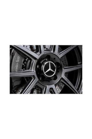 Mercedes Maybach / Siyah / Jant Göbeği Göbek Kapağı 4 Adet Jant Orta Kapak