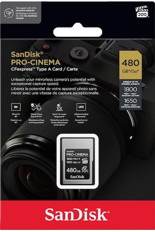 Sandisk 480gb Pro-cinema Cfexpress Type-a Hafıza Kartı