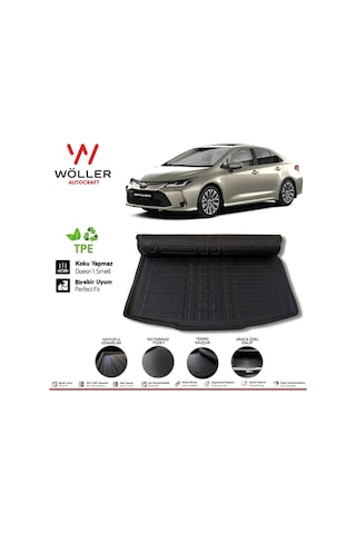 Toyota Corolla Uyumlu Bagaj Havuzu 2019 2022 Arası 3D Wöller Ultraflex