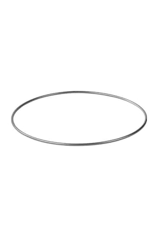 Edora Home 6'lı Metal Yuvarlak Supla, Gümüş Amerikan Servis, Halka Runner - Paslanmaz Gümüş