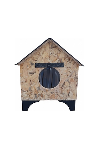 Osb Kedi Kulübesi 45x48x62cm Ayaklı, Yalıtımlı Ve Dayanıklı Dış Mekan Kedi Evi
