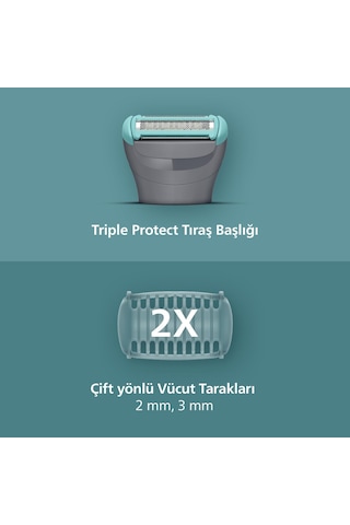 Philips Vücut Bakım 3000 Serisi Duşa Uygun, Hassas Bölge Ve Vücut