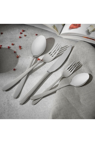 Hisar Side 84 Parça 12 Kişilik Çatal Kaşık Bıçak Takımı Inox
