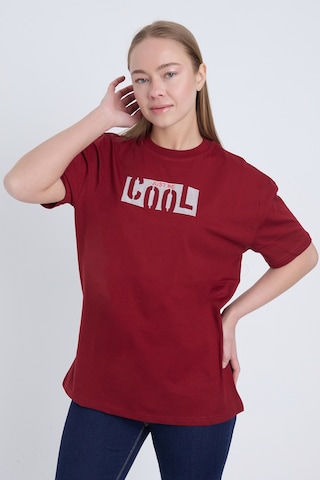 Velvoria Unisex Oversize Bordo Cool T-shirt