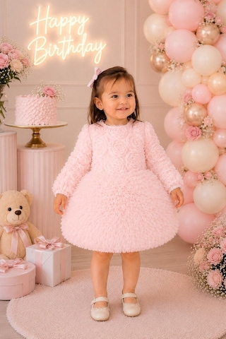 Cantoy Kız Bebek 3d Çiçek Aplikeli Tüllü Tütülü Prenses Elbise Uzun Kollu Doğum Günü Elbisesi Pembe Cantoy Kız Bebek 3d Çiçek Aplikeli Tüllü Tütülü Prenses Elbise Uzun Kollu Doğum Günü Elbisesi Pembe