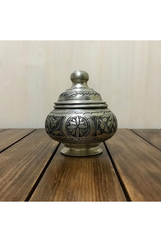 Küçük Boy Bakır Kubbe Şekerlik Gümüş