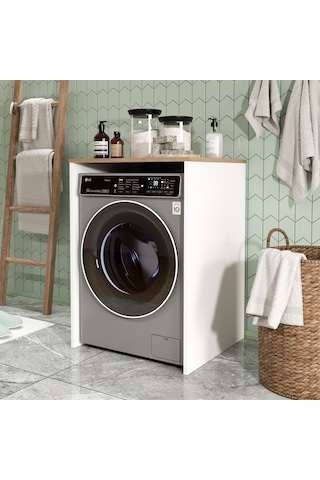 Robin Home Alaska Çamaşır Makinesi Dolabı Sepet-beyaz Beyaz