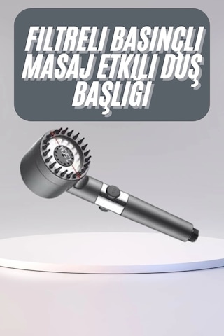 Yüksek Performanslı Masaj Etkili Su Tasarruflu Duş Başlığı Krom Kaplama Uzun Ömürlü Rekli