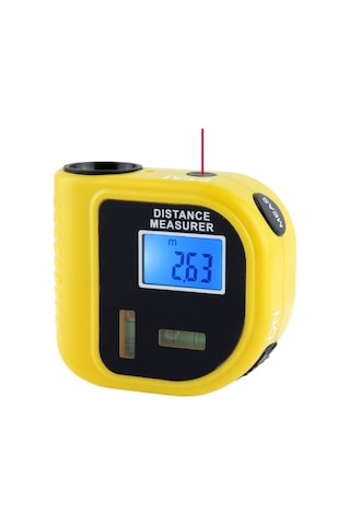 Butuglobal Cp-3010 0.5-18m Lazer İşaretleyicili Ultrasonik Mesafe Ölçer Sarı