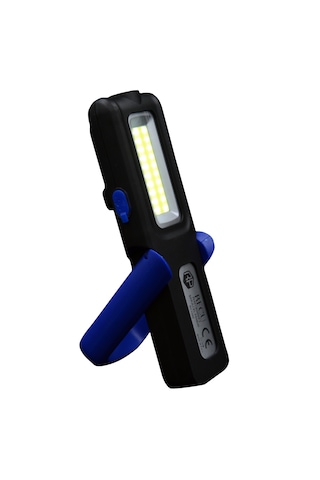 420 Lümen Mıknatıslı Şarjlı Profesyonel Çok Amaçlı Led Tamir Çalışma El Aydınlatma Feneri Siyah - Mavi