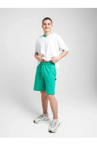 Marions Çocuk Basic Yaka Detaylı Oversize T-shirt-15955 Beyaz