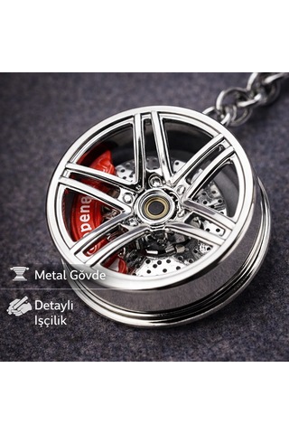 Metal Jant Disk Anahtarlık Araba Aksesuarı & Oto Keychain Çok Renkli