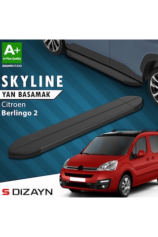 S-dizayn Citroen Berlingo 2 Skyline Siyah Yan Basamak 193 Cm 2008-2018 A+ Kalite