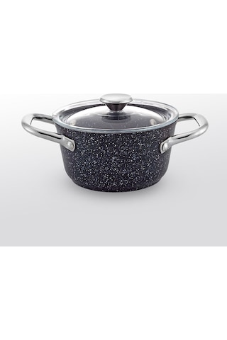 Fecra Starry 4 Parça Mini Granit Tencere Seti Metal Kulplu