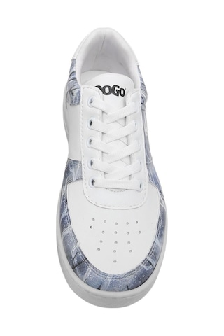 Kadın Vegan Deri Beyaz Sneakers - The Night İs Dark Tasarım Çok Renkli