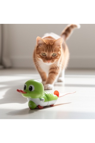 Runaway Kurmalı Salyangoz Kedi Oyuncağı Tüylü Kuyruk