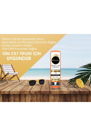 E2'quality Leke Karşıtı Spf 50+ Güneş Kremi Yüz Ve Vücut İçin 100 Ml
