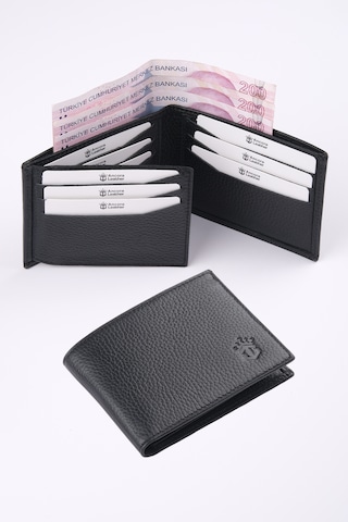 Ancora Leather Hakiki Deri Erkek Cüzdan-26500 Siyah