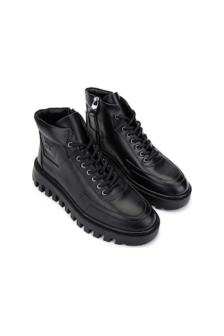 Tamer Tanca Erkek Hakiki Deri Siyah Casual Bot 352 21561 Erk Bot Sk24-25 Sıyah Nappa Siyah