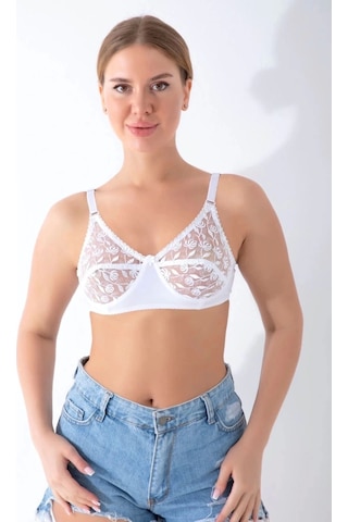 Yeni Seri Fantezi Zarif Şık Kadın Büyüleyici Beyaz Dantelli Sıkılaştırıcı Şekillendirici Toparlayıcı Beyaz