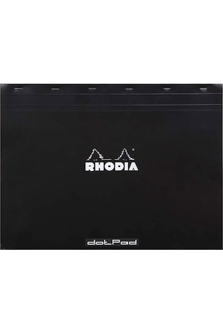 Rhodia Classic Üstten Zımbalı A3 Noktalı Defter Black RA38559