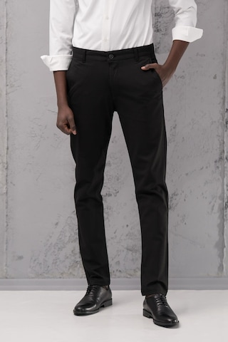 Slimfit Pamuklu Likralı Esnek Mevsimlik Kumaş Pantolon Siyah