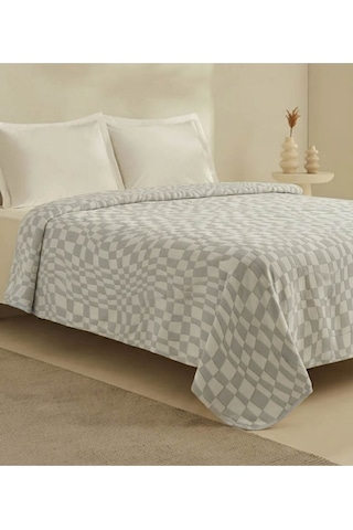 Dolce Bonita Home Wellsoft Square Battaniye 200x220 Bej - Uyku Bandı Bej Bej