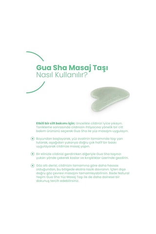 Bade Natural Gerçek Yeşim Gua Sha Yüz Masaj Taşı