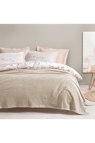 Yataş Bedding Holly Wellsoft Battaniye (Tek Kişilik) - Ekru