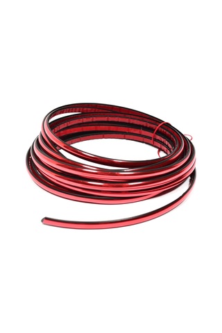 Parlak Kırmızı 15 Mm Nikelaj Şerit 5 Metre