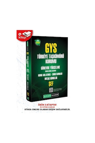 2026 Gys Türkiye Taşkömürü Kurumu Görevde Yükselme Sınavlarına Hazırlık Konu Anlatımlı Soru Bankası E-kitap - Ortak Konular Şef