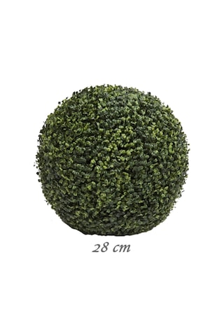 Yapay Çiçek Şimşir Top 28 Cm Yeşil Top Ağaç Çiçeği