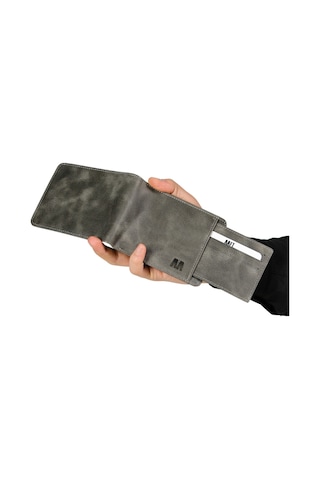 Mft Leather Design Hakiki Deri Erkek Kartlıklı Cüzdan Fossil 5750 Gri