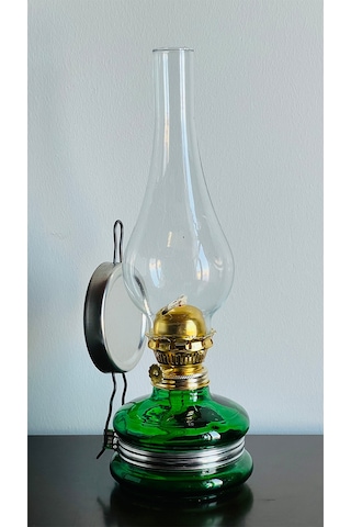 Nostaljik Gaz Lambası Büyük Boy Yeşil