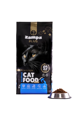 Zampa Plus Kısırlaştırılmış Kediler İçin Somon Etli Premium Kuru Mama 15 KG