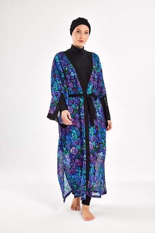 Adasea Uv Korumalı Mayo Üzerine Tek Pareo Kimono 1711 Mor Mor