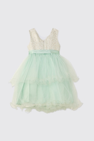 Panço Kız Çocuk Mint Abiye Elbise 2611gk93004 Yeşil