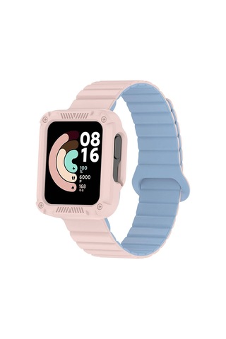 Xiaomi Redmi Watch 1 Silikon Kordon Zore Krd-105 Strap Kayış-pembe-mavi