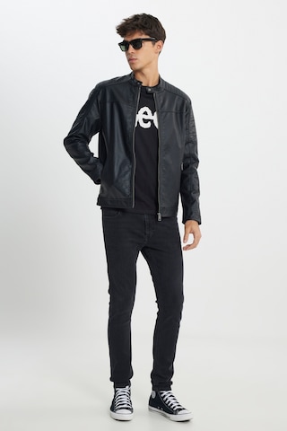Lee Regular Fit Normal Kesim Fermuarlı Siyah Ceket L242469001 Siyah