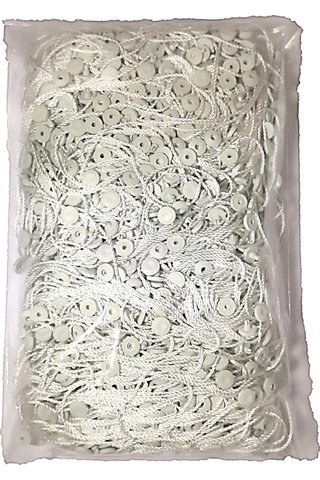 Kilitli Ip-kuş Gözü Etiket Ipi BEYAZ Uzunluk:18cm (500adet)