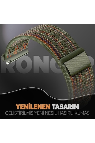 Rongep Huawei İle Uyumlu Fabric Loop 22mm Kordon Gt6/gt6 Pro/gt5/gt5 Pro/gt4/gt3/gt3 Pro 46mm İçin Cırt Cırt Tasarım Yumuşak Ve Konforlu Gt6 Kordon Rahat Yapılı Terletmeyen Gt6 Kayış -orange Sku: S