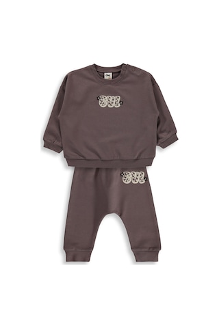 Civil Baby Cvl Baskılı Basic 6-18 Ay Takım - Kahve