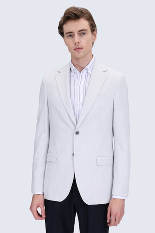 Hatemoğlu Gri Comfort Fit Mono Yaka Klasik Ceket