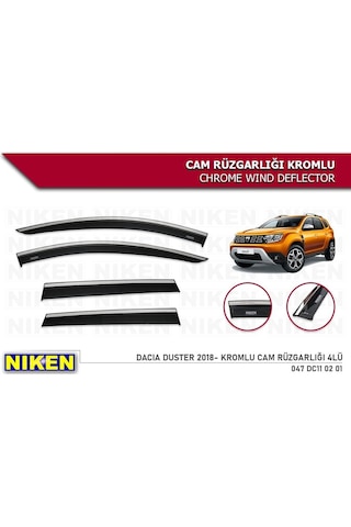 Dacia Duster Kromlu Cam Rüzgarlığı Niken 2018+