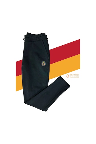 Galatasaray Lisanslı Siyah Dar Paça Eşofman Altı Siyah