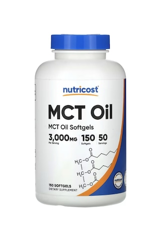 Nutricost, Mct Oil, 3,000 Mg, 150 Softgels 1,000 Mg Per Soft...