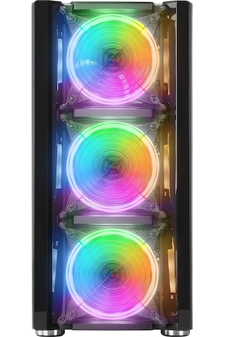 Rampage Hacker 650 W 80+ Bronze 4 x RGB Auto Fan ATX Mid-Tower Gaming Oyuncu Kasası