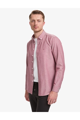 Pierre Cardin Erkek Bordo Gömlek Desenli 50325365-vr014