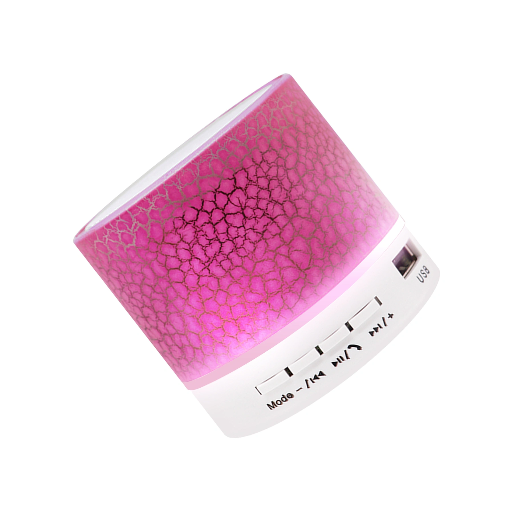 Geeroyoo Mini Bluetooth Hoparlör, 7 Renkli Işıklı, Usb/tf Kart Desteği, Taşınabilir, 360 Ses, Dışarıda/mola/manzaralar İçin Pembe